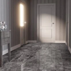 Liberty Floors Agios Scuro - Lustre Stone 8mm High Gloss Laminate Flooring (225703) -Best Flooring Store agios scuro lustre stone 8mm high gloss laminate flooring 225703 p91933 208578 image