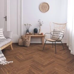 Liberty Floors American Black Walnut - Herringbone Parquet 14mm Engineered Real Wood Flooring (219505) -Best Flooring Store american black walnut herringbone parquet 14mm engineered real wood flooring 219505 p85876 196397 image