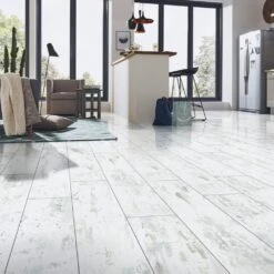 Liberty Floors Antique White - Lustre 8mm Laminate Flooring (217792) -Best Flooring Store antique white lustre 8mm laminate flooring 217792 p84874 196375 image