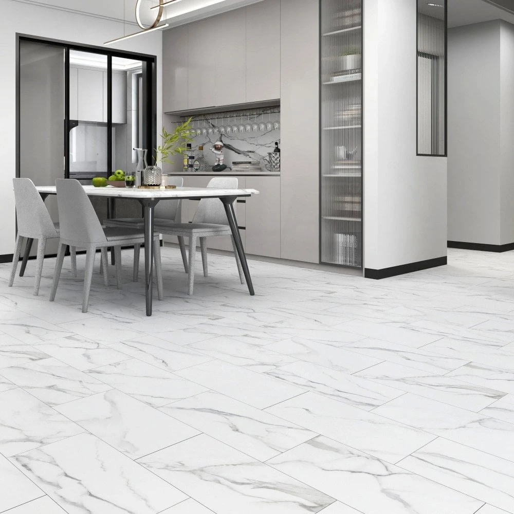 Liberty Floors Arctic White Marble - Lifestyle Plus 5mm Rigid Core Vinyl Flooring (314666) 2 Liberty Floors Arctic White Marble - Lifestyle Plus 5mm Rigid Core Vinyl Flooring (314666)