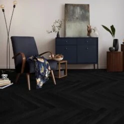 Liberty Floors Carbon Oak - Lifestyle SPC Herringbone 5.5mm Rigid Core Vinyl Flooring (305109)