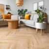 Liberty Floors Character Oak - Herringbone 15mm Engineered Real Wood Flooring (324562)