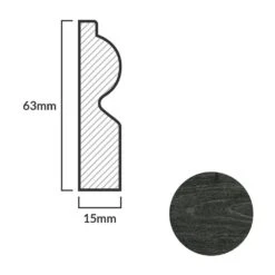 Leader Dark Grey Torus Laminate Skirting Board (2.4m) 10 Leader Dark Grey Torus Laminate Skirting Board (2.4m) -Best Flooring Store dark grey torus laminate skirting board 2 4m p84936 191877 image