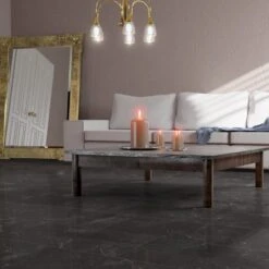 Liberty Floors Dark Pinto - Lustre Stone 8mm High Gloss Laminate Flooring (223767) -Best Flooring Store dark pinto lustre stone 8mm high gloss laminate flooring 223767 p89997 207790 image