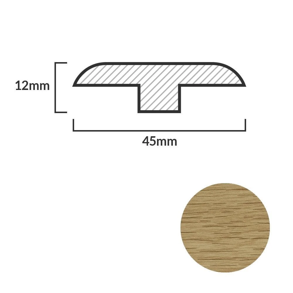 Leader Light Oak Laminate Connecting Profile Door Bar (1m) 4 Leader Light Oak Laminate Connecting Profile Door Bar (1m) - Image 2