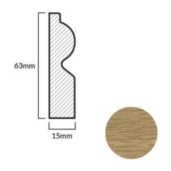 Leader Light Oak Torus Laminate Skirting Board (2.4m) -Best Flooring Store light oak torus laminate skirting board 2 4m p84900 191806 image