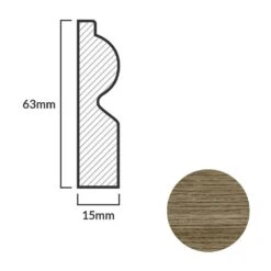Leader Medium Oak Torus Laminate Skirting Board (2.4m) 10 Leader Medium Oak Torus Laminate Skirting Board (2.4m) -Best Flooring Store medium oak torus laminate skirting board 2 4m p84912 191837 image
