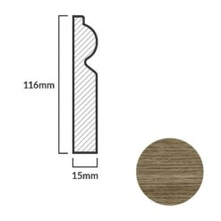 Leader Medium Oak Torus Laminate Skirting Board (2.4m) 11 Leader Medium Oak Torus Laminate Skirting Board (2.4m) -Best Flooring Store medium oak torus laminate skirting board 2 4m p84912 191838 image