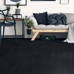 Liberty Floors Midnight Black Oak - Premier 14mm Engineered Real Wood Flooring (219580)