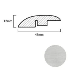 Leader Off-White Laminate Adapting Profile Door Bar (1m) -Best Flooring Store off white laminate adapting profile door bar 1m p84914 191851 image