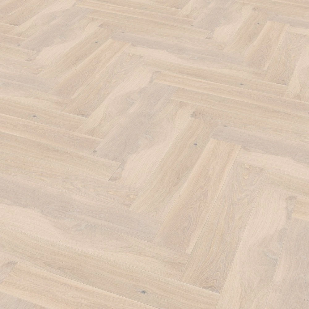Liberty Floors Pearl White Oak - Manor Herringbone Parquet 14mm Engineered Real Wood Flooring (249872) 4 Liberty Floors Pearl White Oak - Manor Herringbone Parquet 14mm Engineered Real Wood Flooring (249872) - Image 2