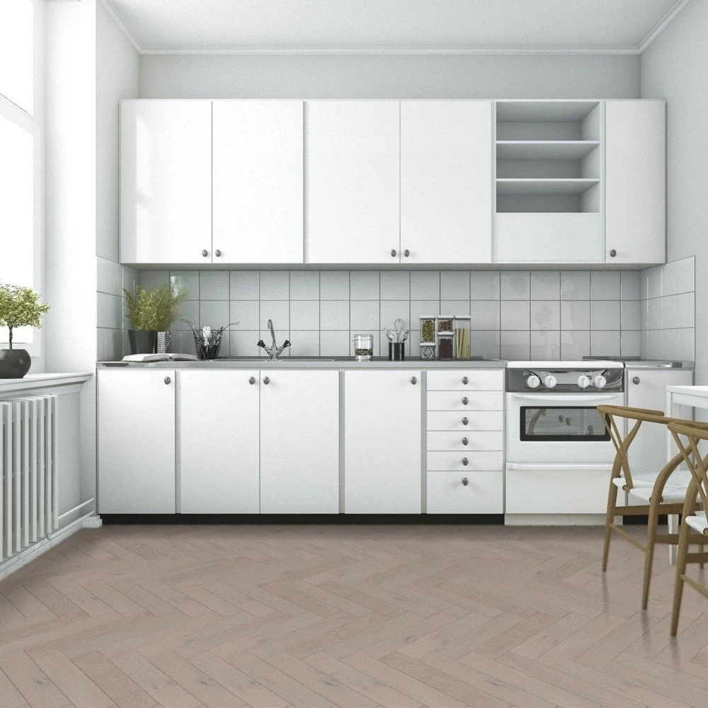 Liberty Floors Pebble Grey Oak - Herringbone Parquet 14mm Engineered Real Wood Flooring (219386) 9 Liberty Floors Pebble Grey Oak - Herringbone Parquet 14mm Engineered Real Wood Flooring (219386) - Image 7