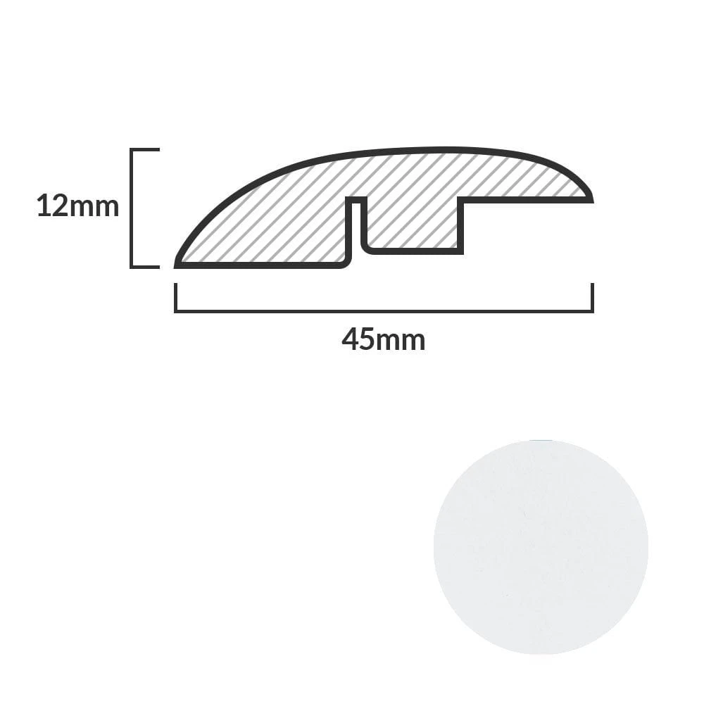 Leader White Laminate Adapting Profile Door Bar (1m) 4 Leader White Laminate Adapting Profile Door Bar (1m) - Image 2