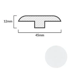 Leader White Laminate Connecting Profile Door Bar (1m) -Best Flooring Store white laminate connecting profile door bar 1m p84885 191782 image