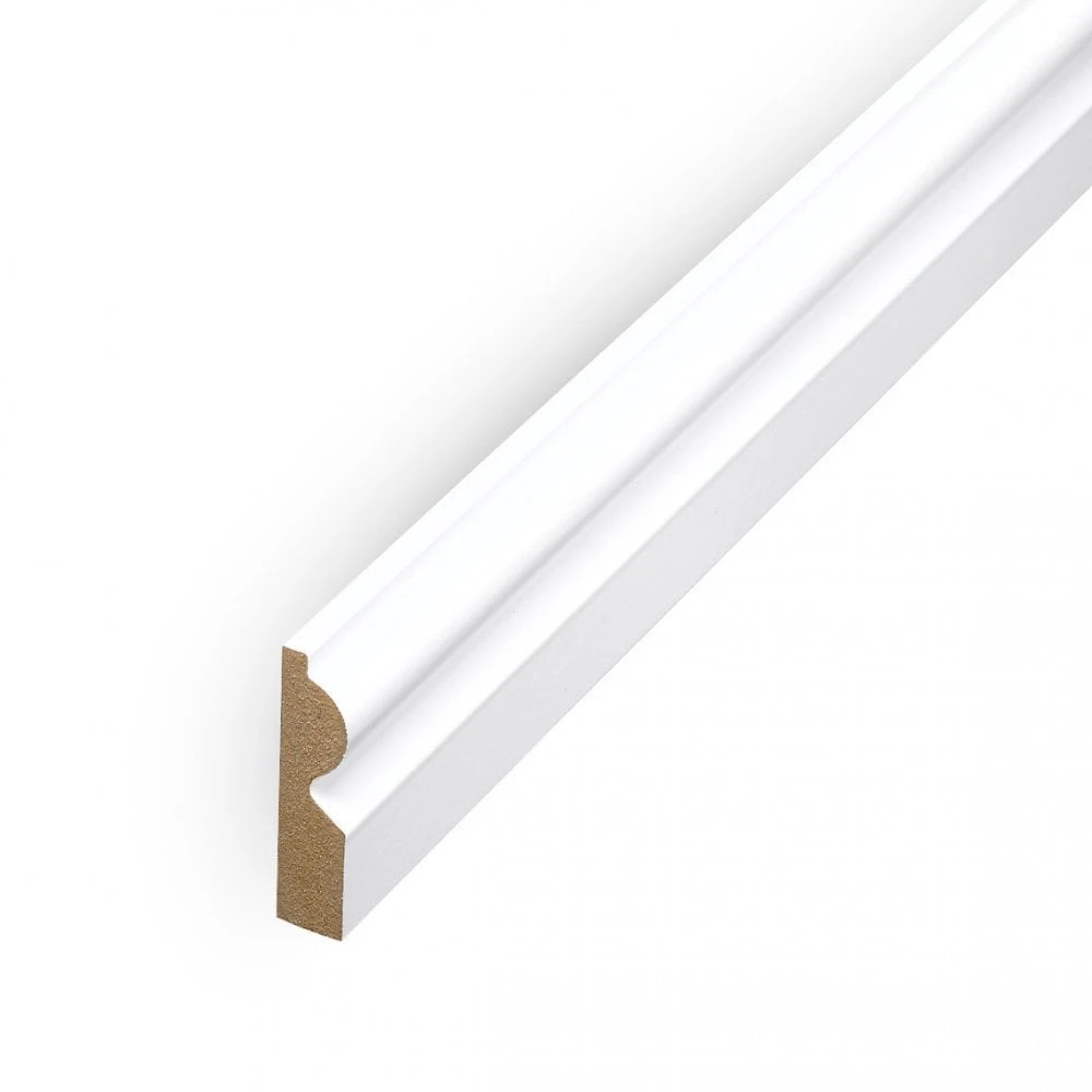 Leader White Torus Laminate Skirting Board (2.4m) 3 Leader White Torus Laminate Skirting Board (2.4m)